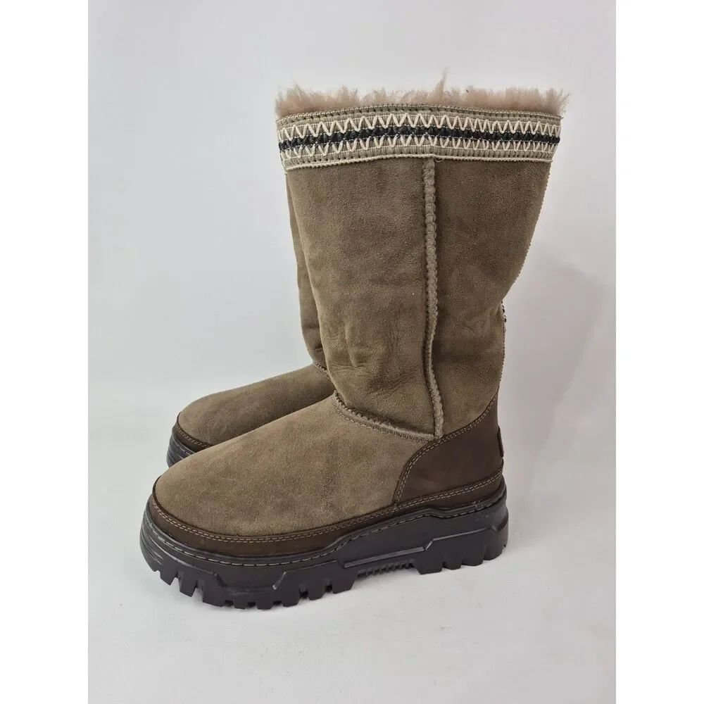 UGG Women's Hickory Grey Classic Tall TrailGazer Boots Size 7